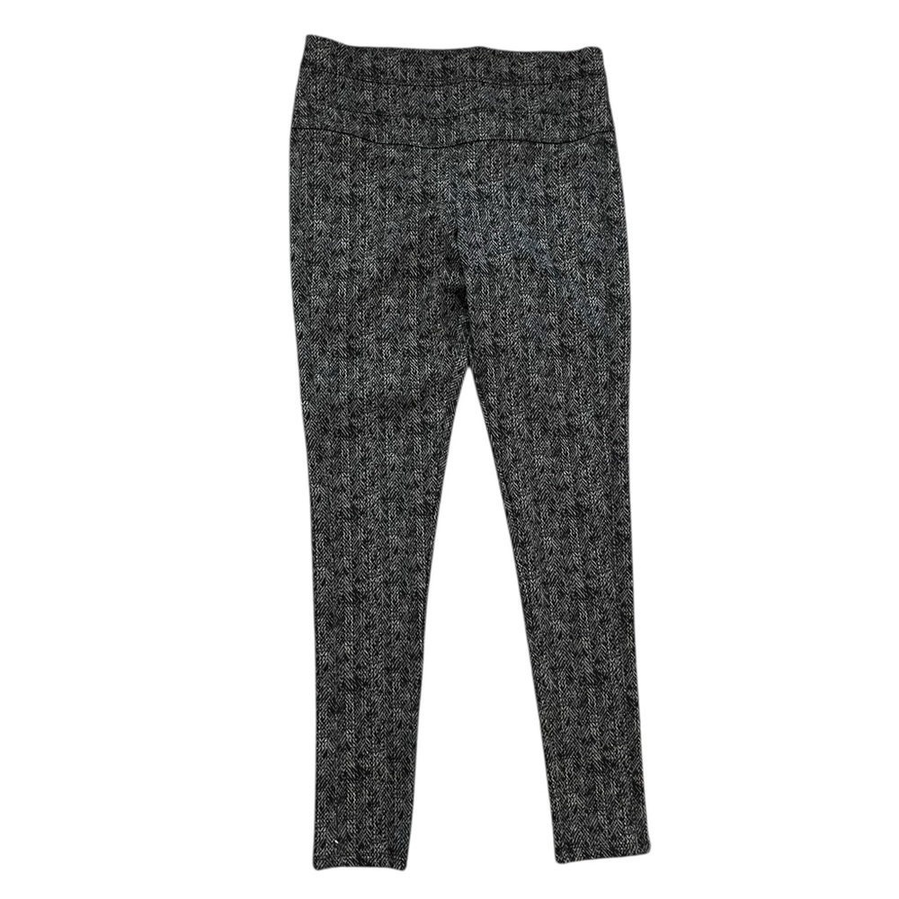 Jolt Herringbone Knit Leggings Pull On Stretch Gray Black M Juniors